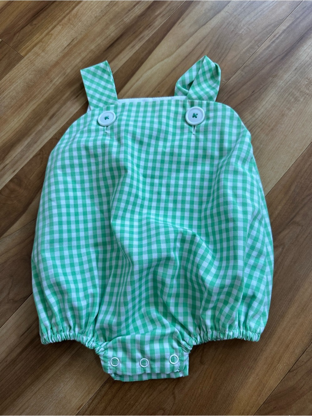 The Beaufort Bonnet Company Green and White Gingham Bubble One-Piece